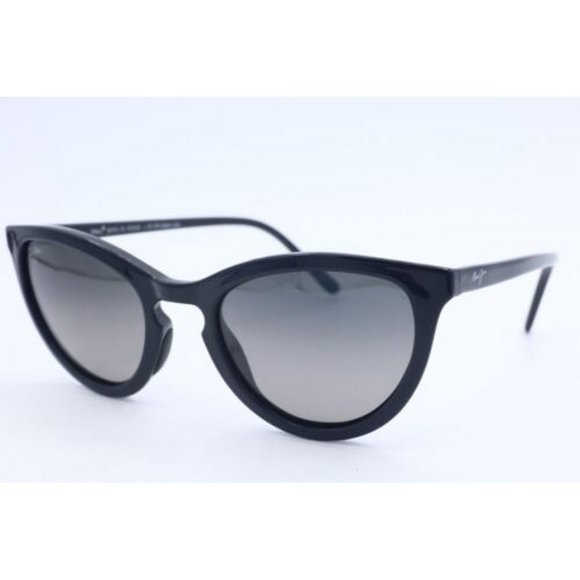 Maui Jim Star Gazing MJ 813-03 Cat Eye Black Sunglasses Polarized Gray Lenses